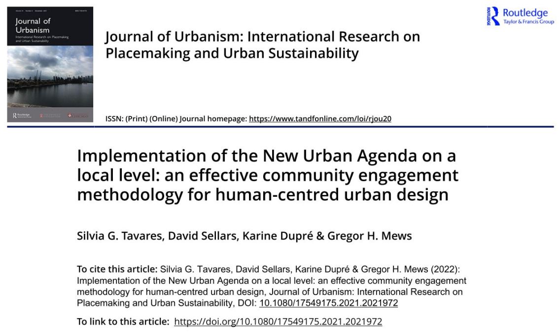 Implementation of the New Urban Agenda on a local level: An effective methodology for human-centred urban design